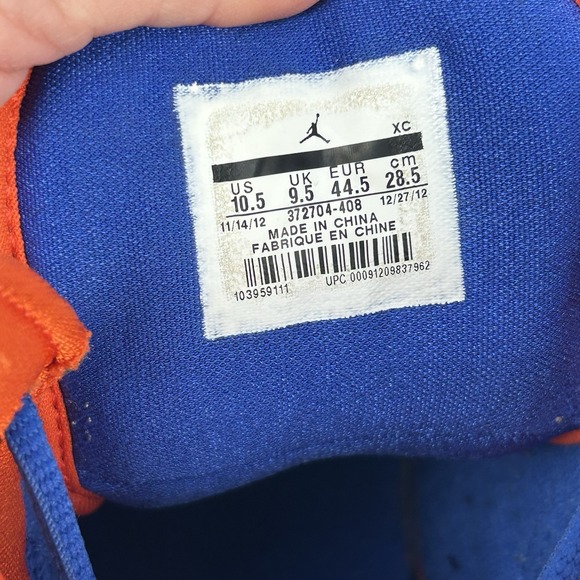 Nike Air Jordan 1 Flight Mid Sneaker Men 10.5 Blue Orange White Basketball Retro main image 11